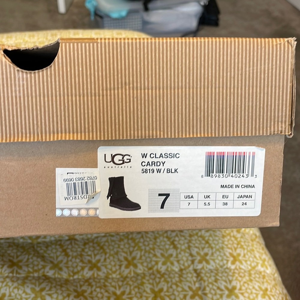 UGG Black knit boots.